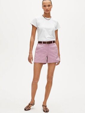 Women's Light Pink Cotton Shorts
